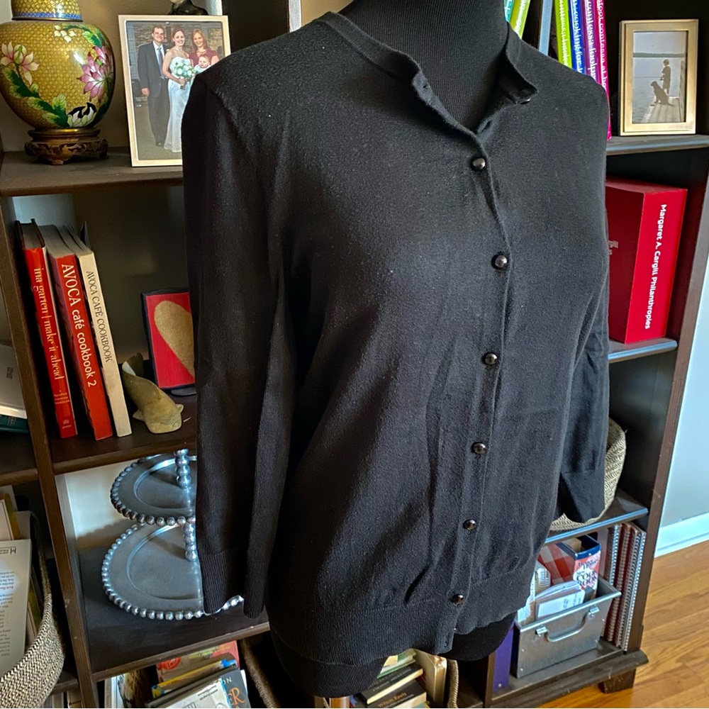 LOFT Fine Gauge Cotton Knit Cardigan